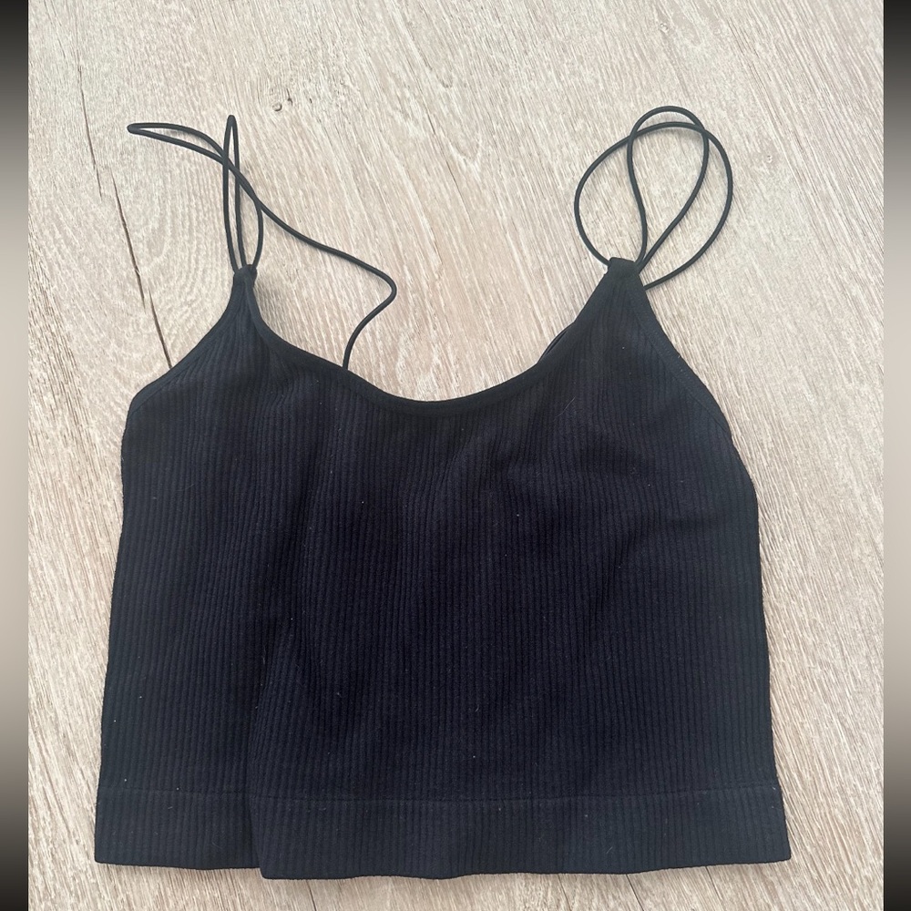 Black crop top cami Women's Top